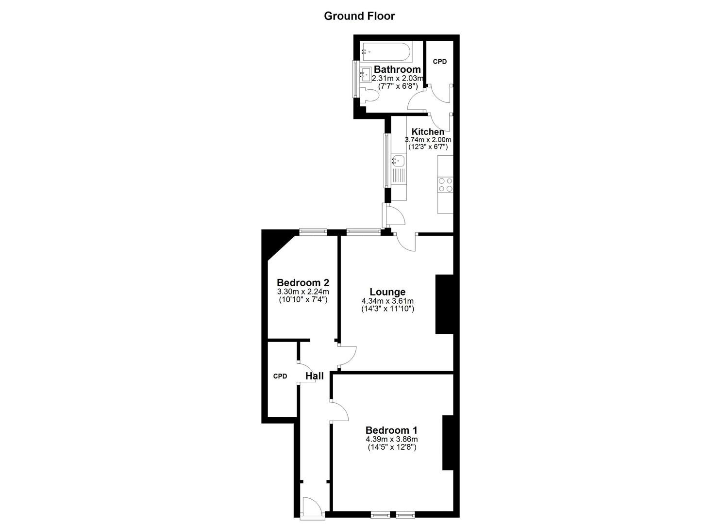 Floorplan.Hopper Street West, North Shields